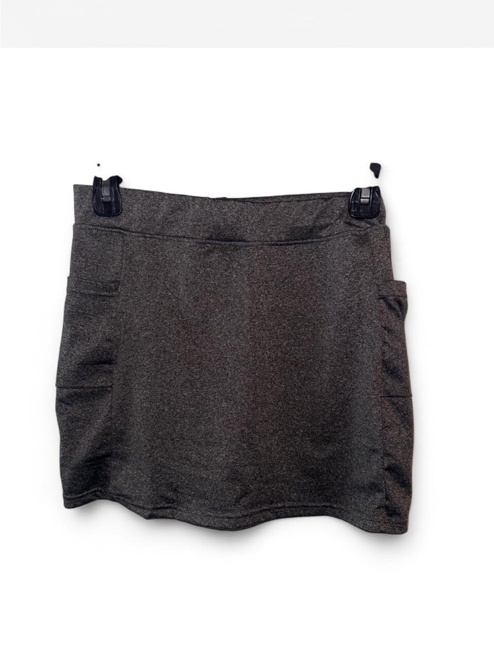 Reebok Charcoal Athletic Mini Skirt with Side Pockets